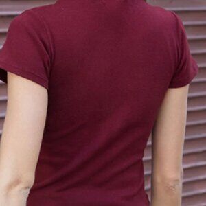 Pacsun John Galt Burgundy Short Sleeve T-Shirt
